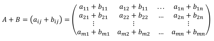 Fórmula general de Suma de Matrices 